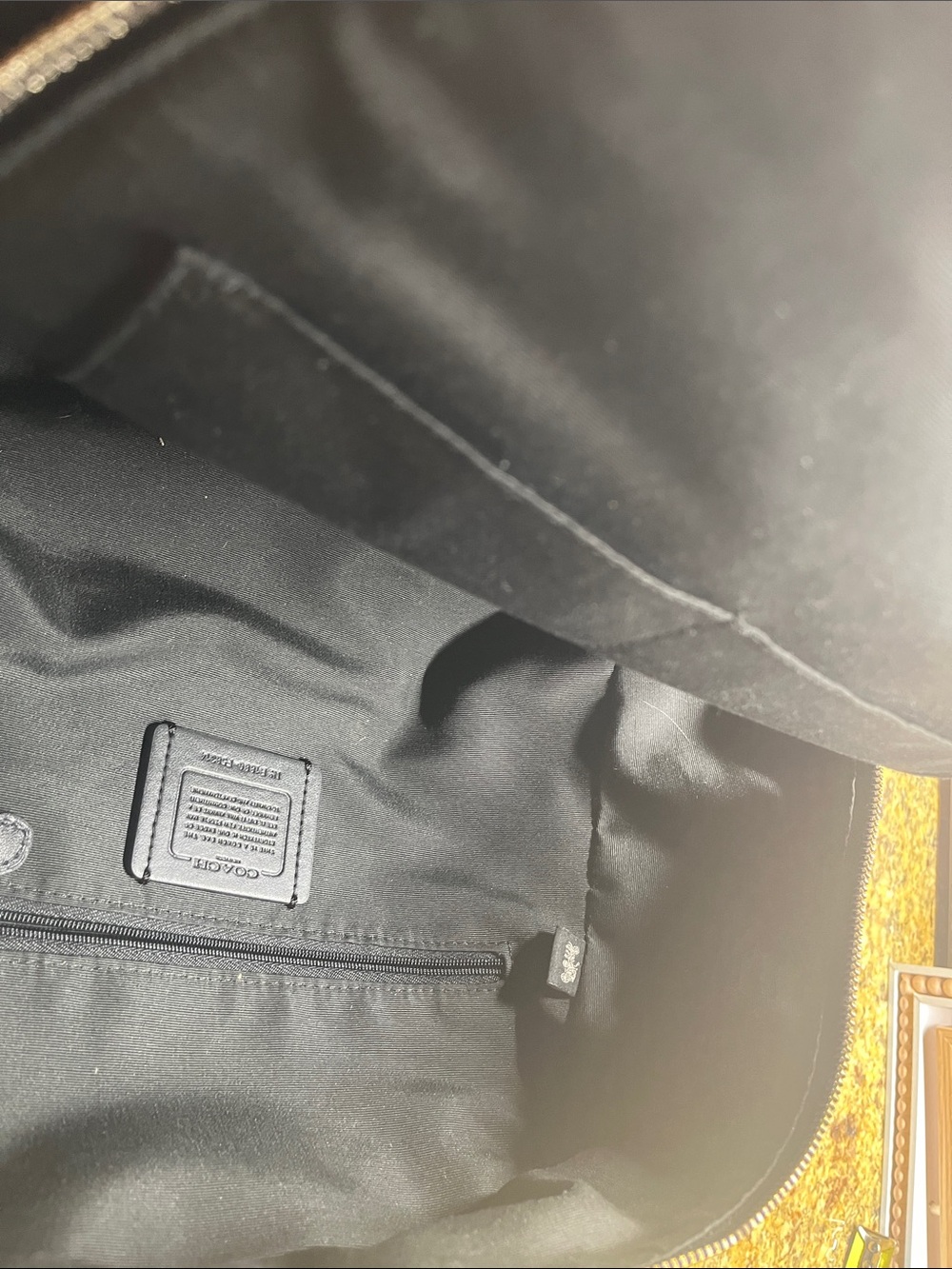 Coach Men's Brown Signature Backpack - Picture 15 of 16